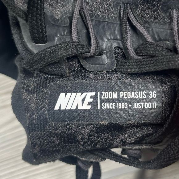 Nike Zoom Pegasus 36 Black Running Shoe - Women’s 7 - Picture 7 of 10